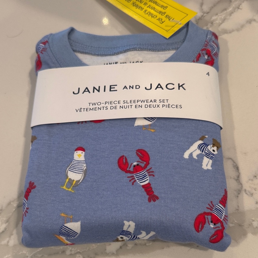🦞Janie and Jack Blue Sleepwear Set 🦞